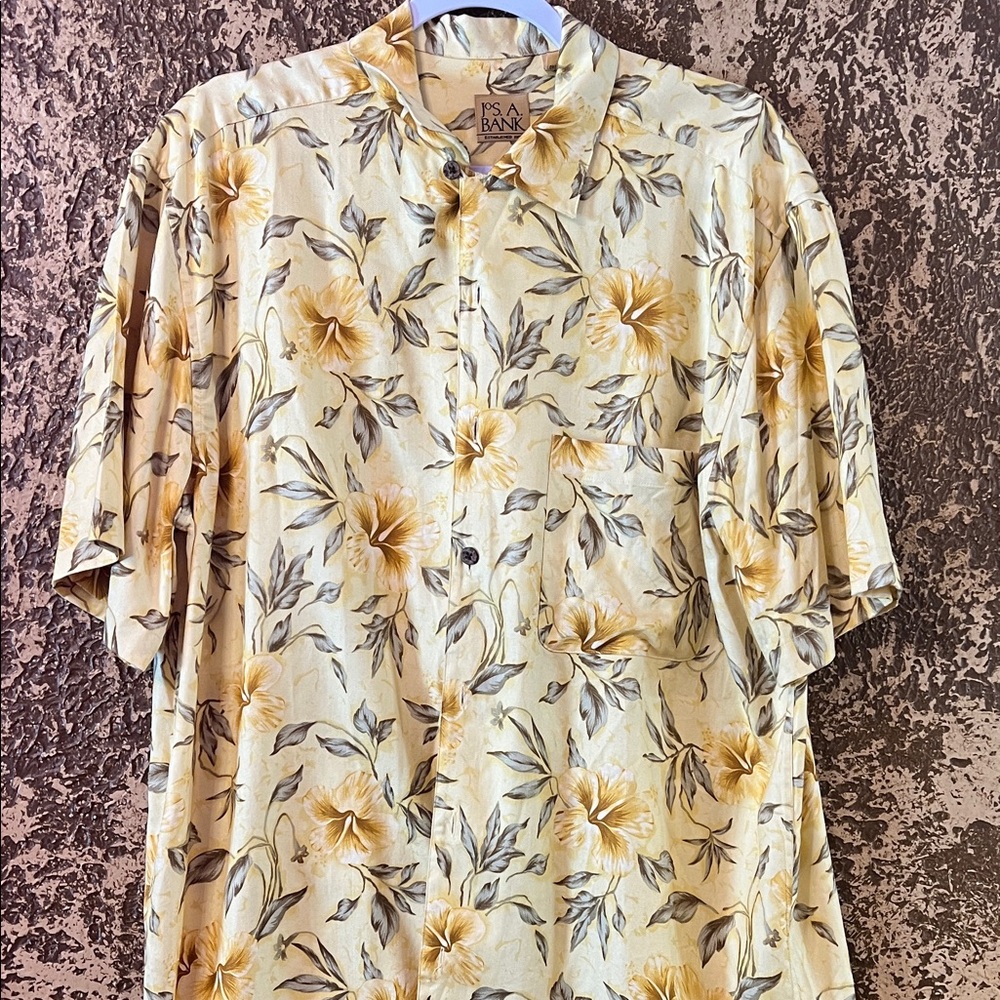 Floral Yellow Men's Shirt